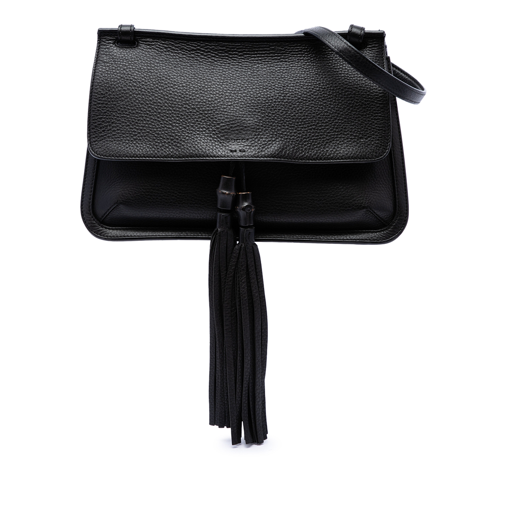 Pre-Loved Gucci Medium Leather Bamboo Daily Crossbody